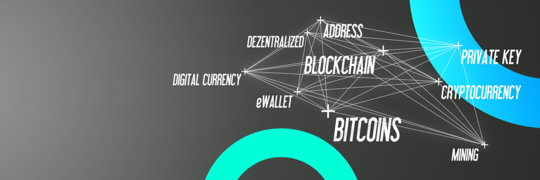 Blockchain Bitcoin Currency - Kryptow&auml;hrung Banner Website Design