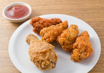 Delocious Fried Chicken Wings with Tomato Sauce