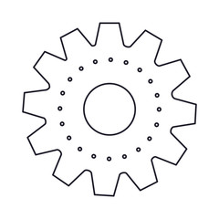 gear machinery monochrome silhouette on white background vector illustration