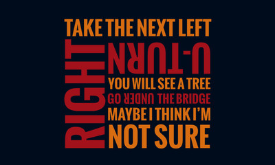 Fototapeta premium Confused Directions Typography Concept