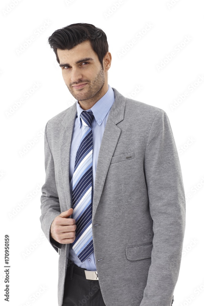 Poster portrait of goodlooking businessman