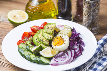 Mixed chef's salad.Mixed chef's salad