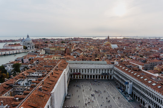 panoramic view over Venice Italy