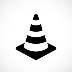 Safety cone vector icon