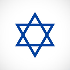 Magen David vector star icon