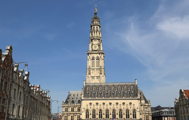 Fototapeta na wymiar Town hall and belfry of Arras, France
