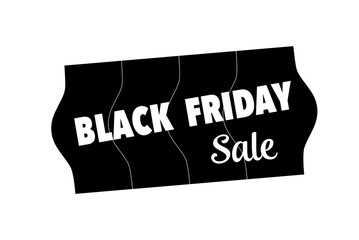 Black Friday Sale Preisschild als Werbung
Banner Hintergrund, 
Vektor Illustration isoliert auf weißem Hintergrund