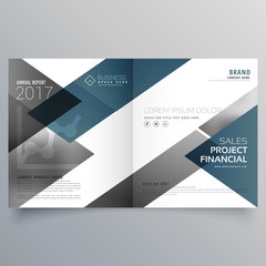 Fototapeta premium business bifold brochure flyer leaflet magazine cover page design layout template