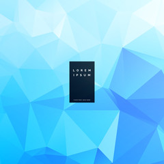 abstract blue triangle background vector design