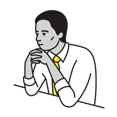 Serious African businesman