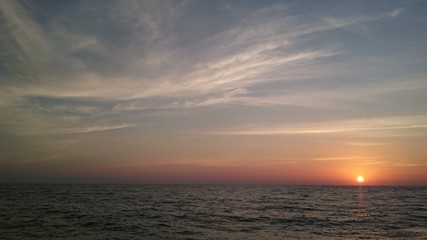 sunset in the sea