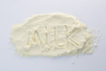 Powdered milk texture, background. Creative idea.