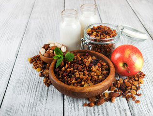 Granola cereal with nuts