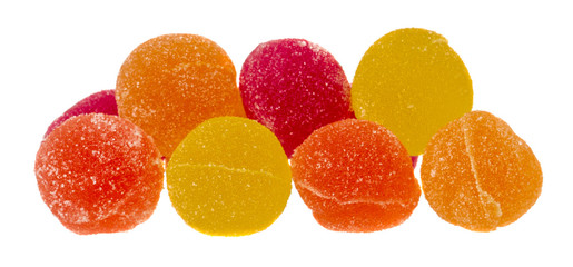Marmalade Candy Balls on white Background