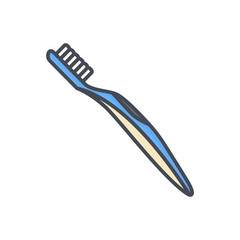 dentist colored icon toothbrush