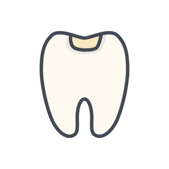 dentist colored icon tooth teeth caries