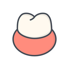 dentist colored icon tooth teeth caries