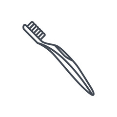 dentist line icon toothbrush