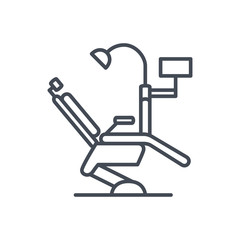 dentist line icon dental chair