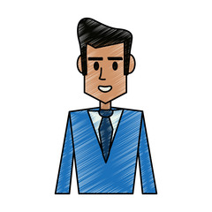 happy businessman cartoon icon image vector illustration design