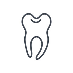 dentist line icon baby tooth