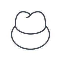 dentist line icon tooth teeth caries