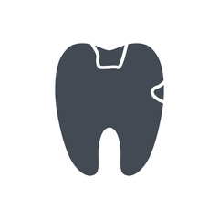 dentist silhouette icon tooth teeth caries