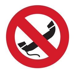 No Phones are Allowed Sign Vector