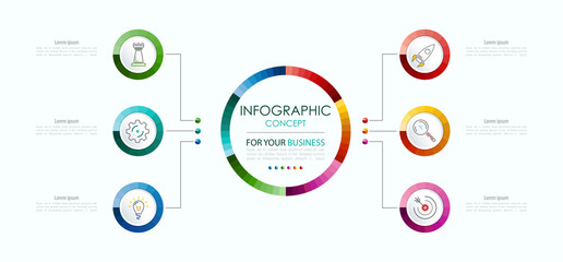 Vector infographic template. Business concept with options.