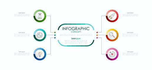 Vector infographic template. Business concept with options.