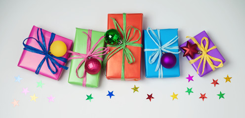 Christmas colorful gift boxes