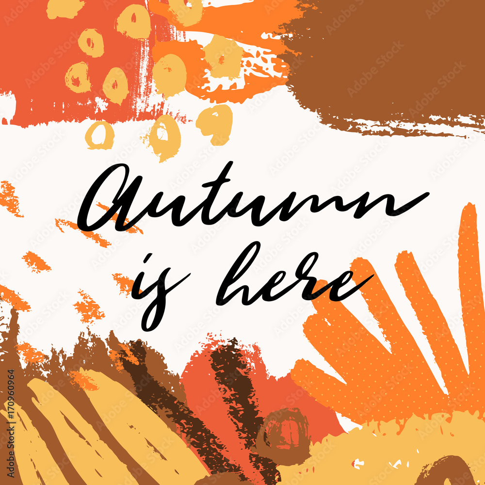 Wall mural abstract autumn design