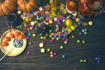 candy dessert colorful and halloween party and colorful