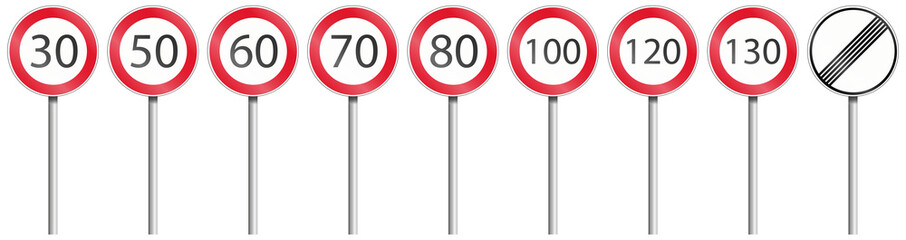 Geschwindigkeiten Set mit Stange