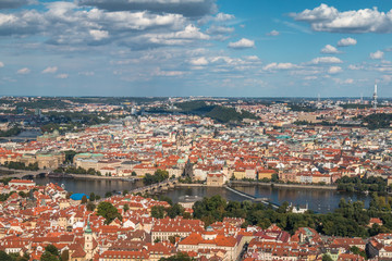 Fototapeta na wymiar Panoramic view of Prague Czech Republic