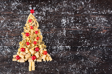 Albero di Natale di pasta