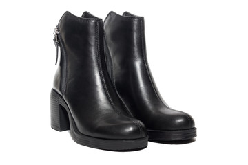 Female winter leather shoes