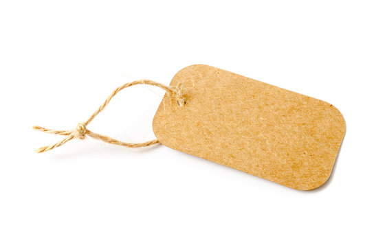 Etikett mit Schnur