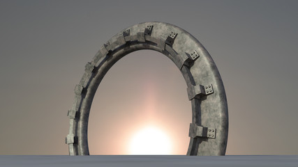 Space Gate  3d rendering