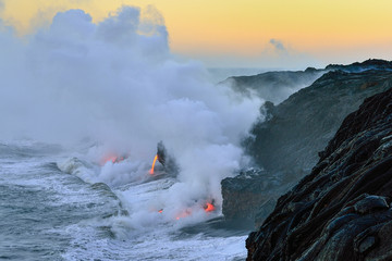 Fototapeta na wymiar Hawaii Big Island Kilauea volcano