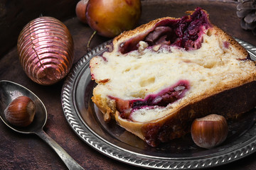 autumn plum brioche