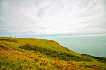 Fototapeta na wymiar Landscape view of the White Cliffs at Dover