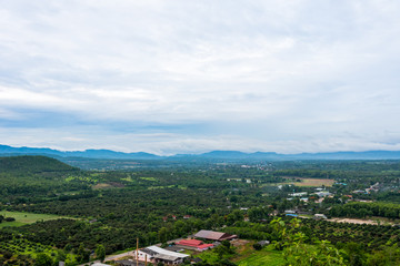 City view at temple in Lamphun, Thailand.
