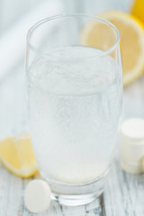 Portion of Vitamin C Tablets