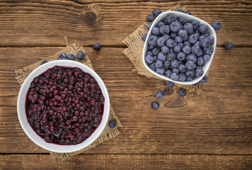 Portion of Preserved Blueberries
