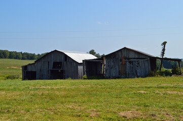 Photo of an old abandoned building on the farm in the country