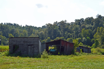 Photo of an old abandoned building on the farm in the country