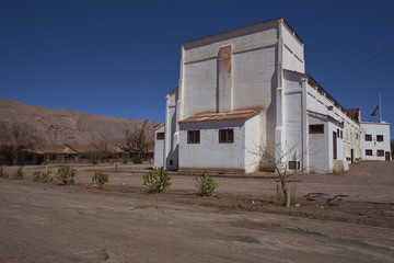 Theatre in the derelict nitrate mining town of Pedro de Valdivia in the Atacama Desert of northern...