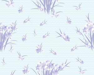 Floral narcissus retro vintage background