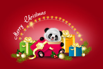 Merry Christmas greeting card